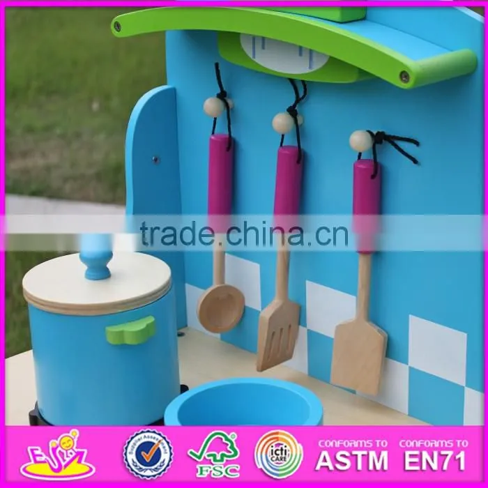 2016 Best sale preschool pretend play wooden boys toy kitchen W10C181