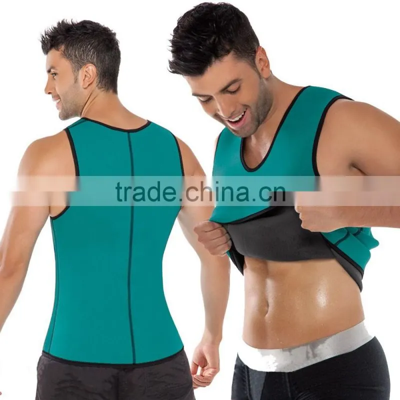 Hot sell custom hot gym tank top men sexy slimming clothes body shaper undershirt