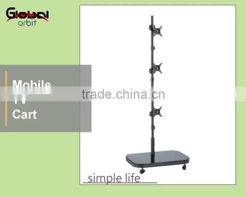 Living Room Furniture Design Monitor Bracket Swivel TV Cart With Wheels