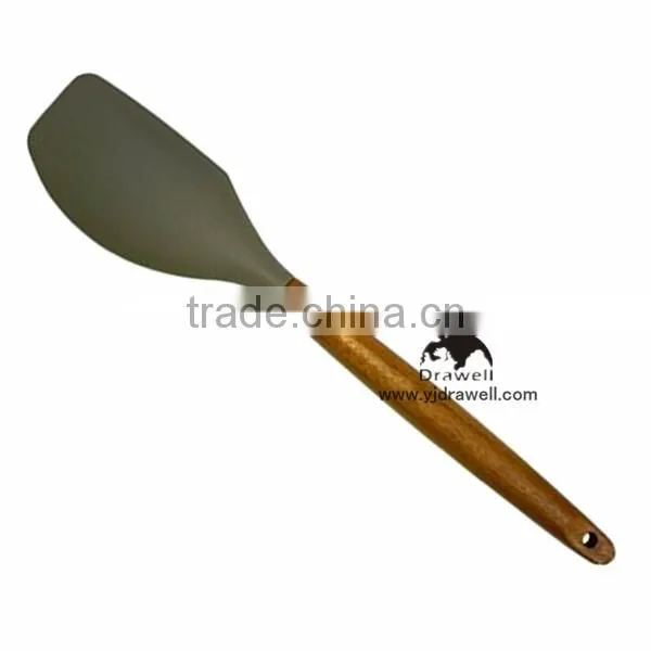 SP-1545 New product Wooden Handle silicone kitchen tool set