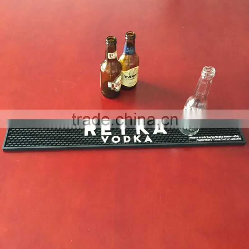 custom logo soft rubber bar spill pvc bar mat