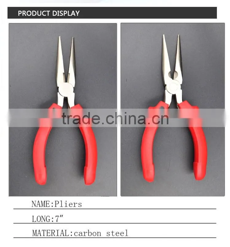 2016 Animal handle function long nose plier,Mini plate diagonal cutting pliers ,Carbon Steel Plier black