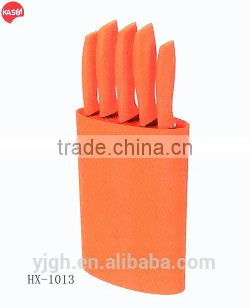 5pcs color plastic handle kitchen knife food preparation kitchenware tools
