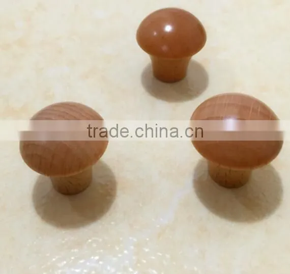 Wood mushroom handle knob