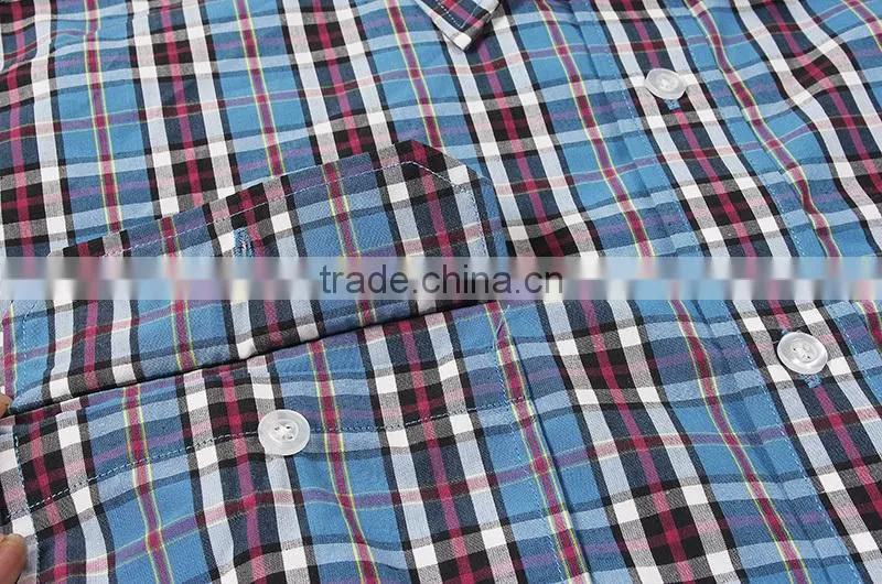 Wholesale Manufacture 100% Cottton Grid Shirt