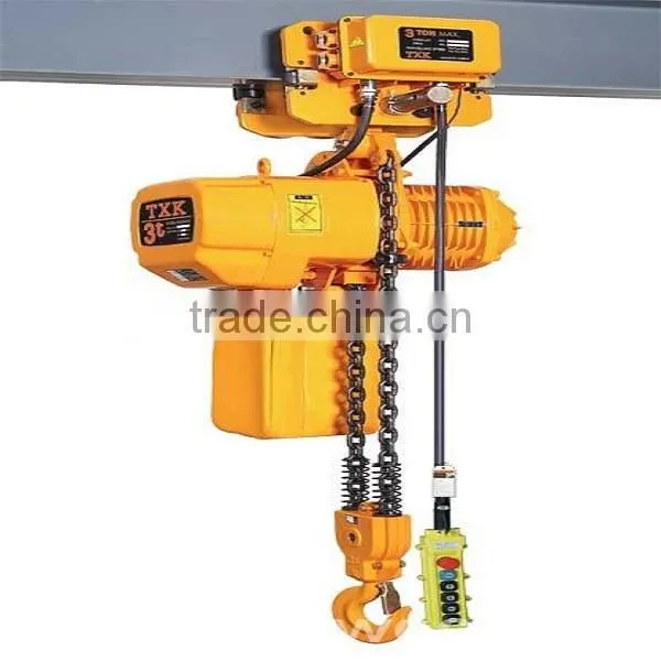 light duty materials electric chain hoist with trolley