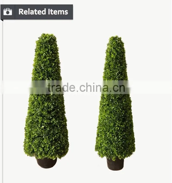 Hot sell plastic milan grass tower for garden decoration topiary grass for showcase decoration