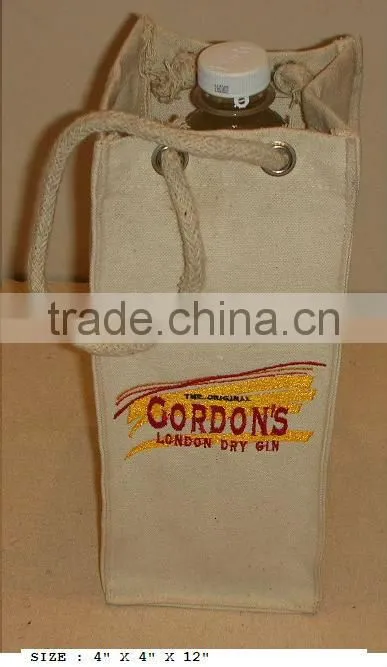 Cotton promotional wine bag
