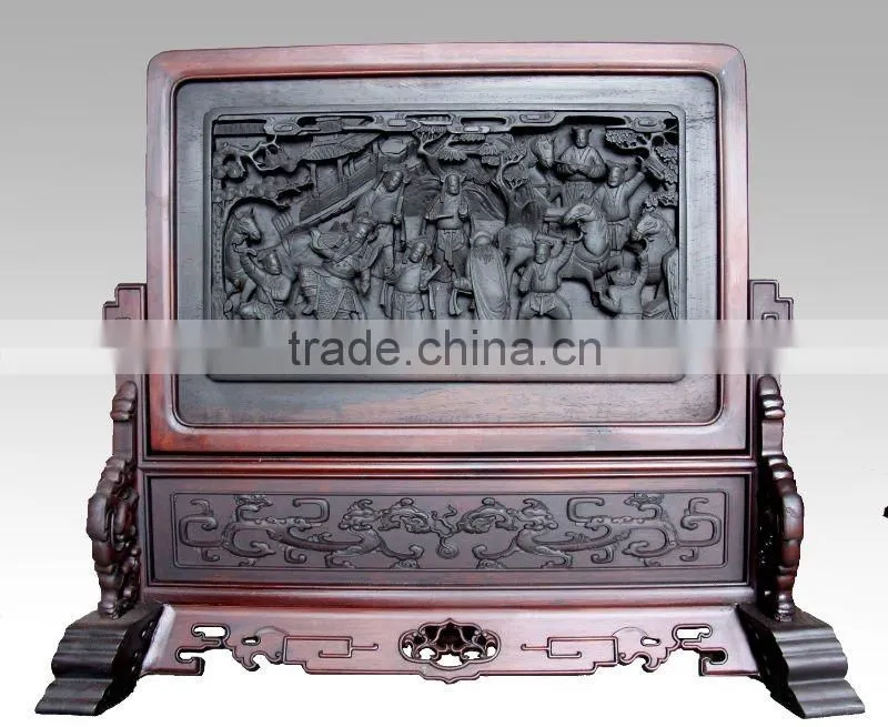 wood screen, "tea contrast" antique wood home decoration