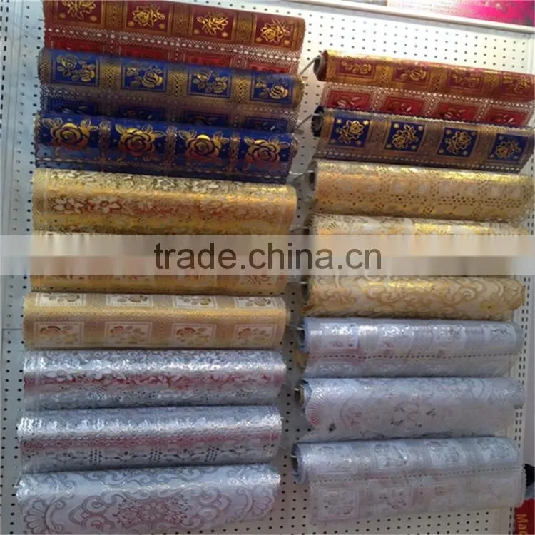 China factory Rectangle lace oilproof dining table cover easy care pvc printed table cloths