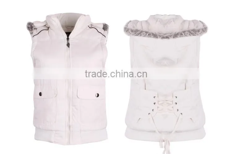 Sleeveless Girls Kurti Designs Sleeveless Down Jacket Sunnytex Zipper Front Working OEM Service Waistcoat For Women