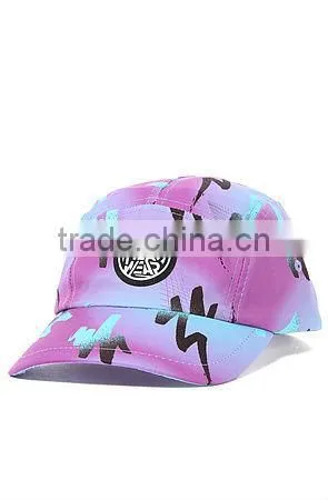 Purple baseball cap and hat wholesale custom sport hat 5 panel
