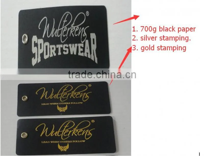 China kids jeans paper hang tag