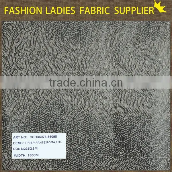 new fashion foil pante roma for trousers wholesale many stocks pante roma fabric