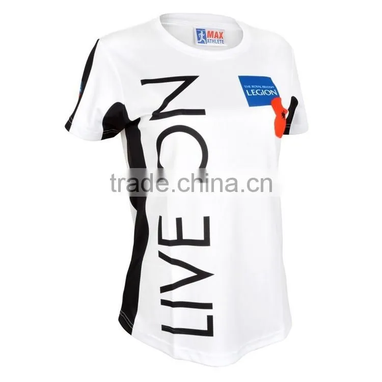 China cheap wholesale sublimation print dry fit running shirt