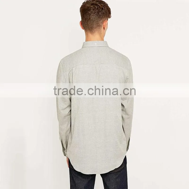 Wholesale 2016 new style casual long sleeve linen slim fit shirts for men