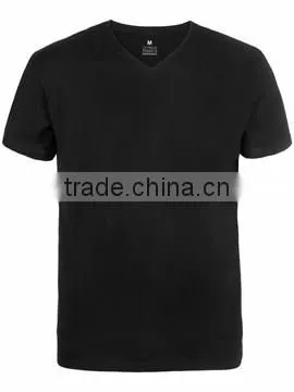 Mens black retro plain tee shirt