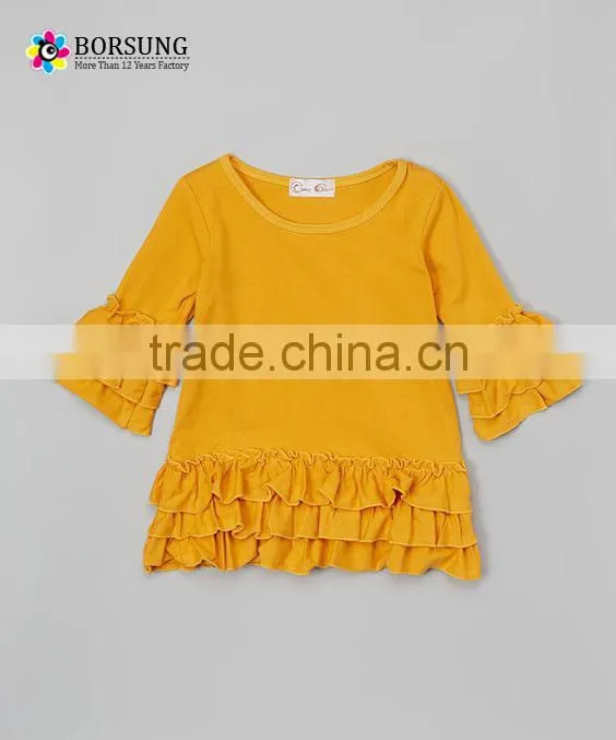 Ruffle long Sleeve Icing Ruffle Raglan 3/4 Length T-Shirt