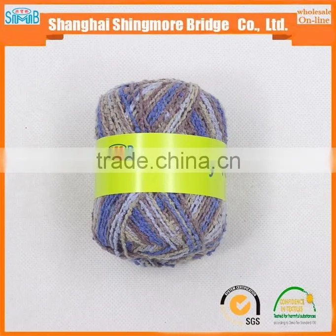 2017 new arrival high quality factory price cotton viscose blend yarn, 1/2.4Nm, space dyed hand knitting scraf hat sweater yarn