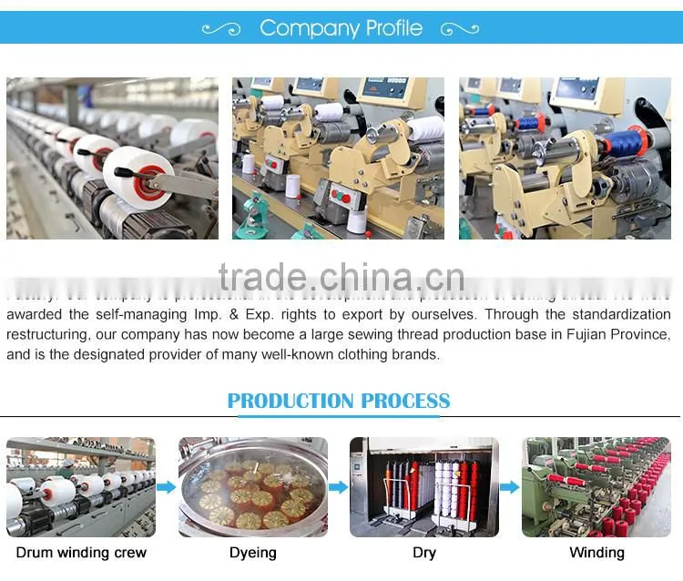 20S/3 High tenacity polyester spun yarn leather sewing thread