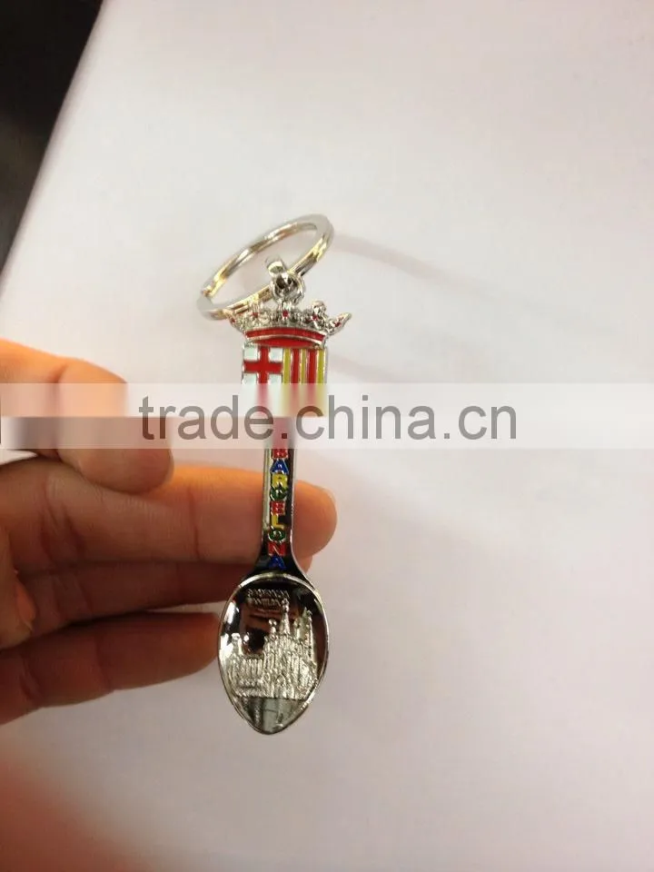 Popular Beautiful Metal Spoon Keychain for Souvenir