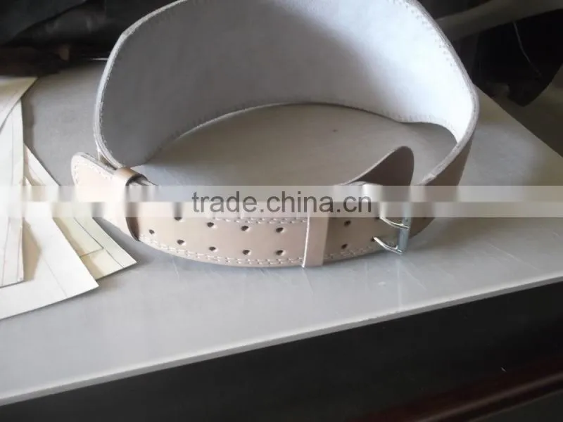 Top Quality 6" Foam Padded natural Leather Weight Lifting Belts
