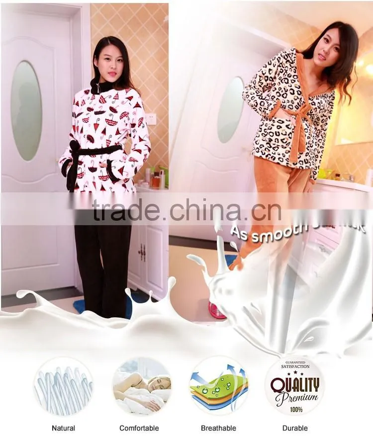 Multi Coloured Polar Fleece Thermal Terry Bathrobe