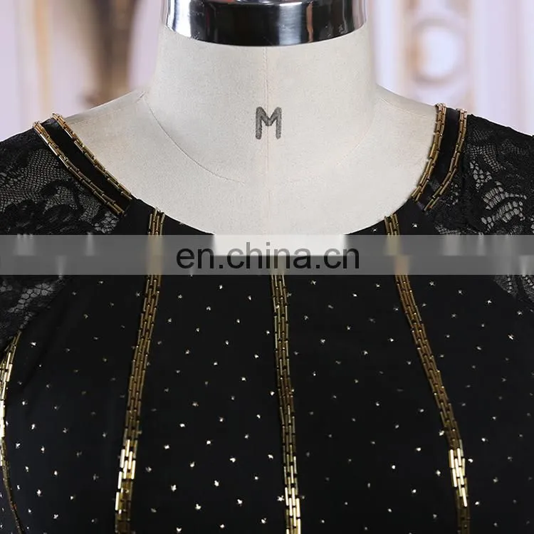 Fantasy fashion slim black dress