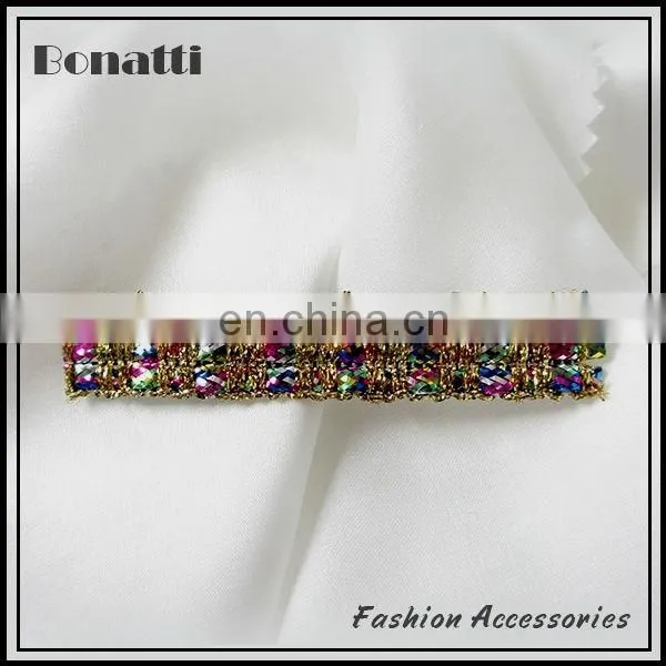 High quality lace trimming with metallic thread