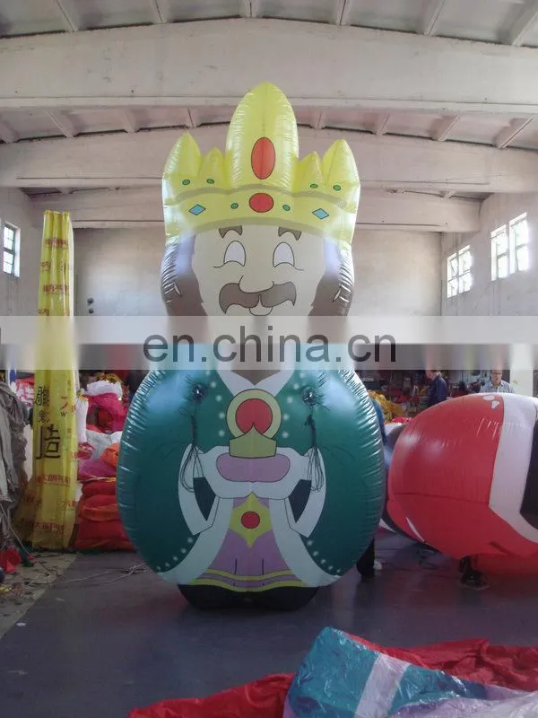 customized popular inflatable cartoon characters of king for advertising