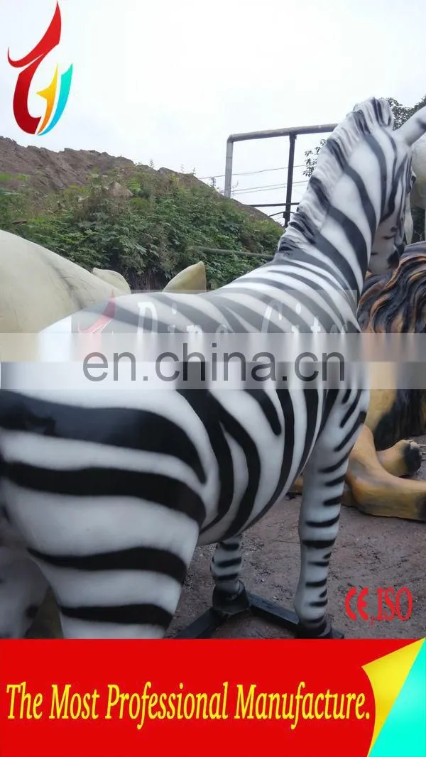 Artificial Fiberglass Cute Cartoon Animal Zebra Marty