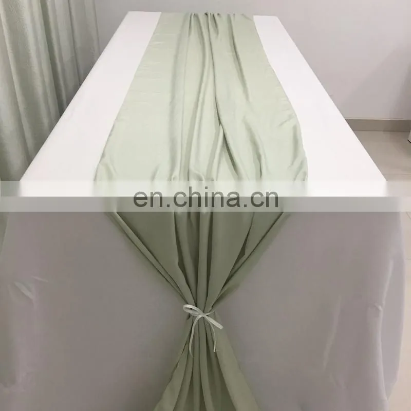 TR041#58 coral crepe de chine mexican table runner decoration