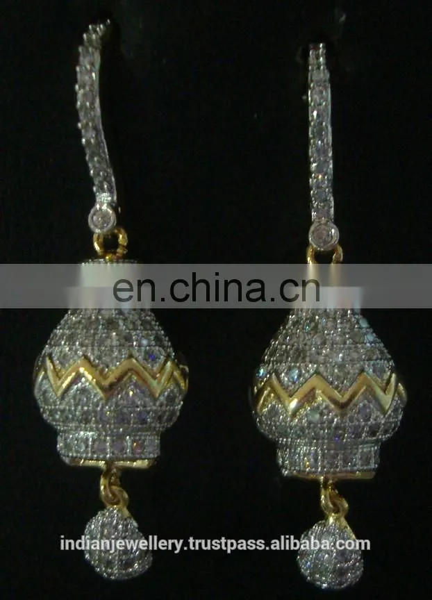 Cz earrings jewelry manufacturer, Cz chandelier jewellery exporter