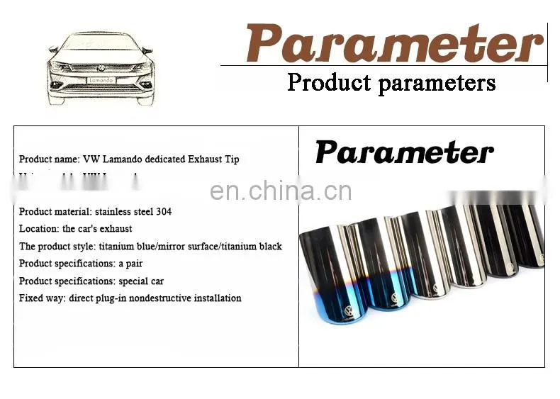 exhaust pipe titanium exhaust tips