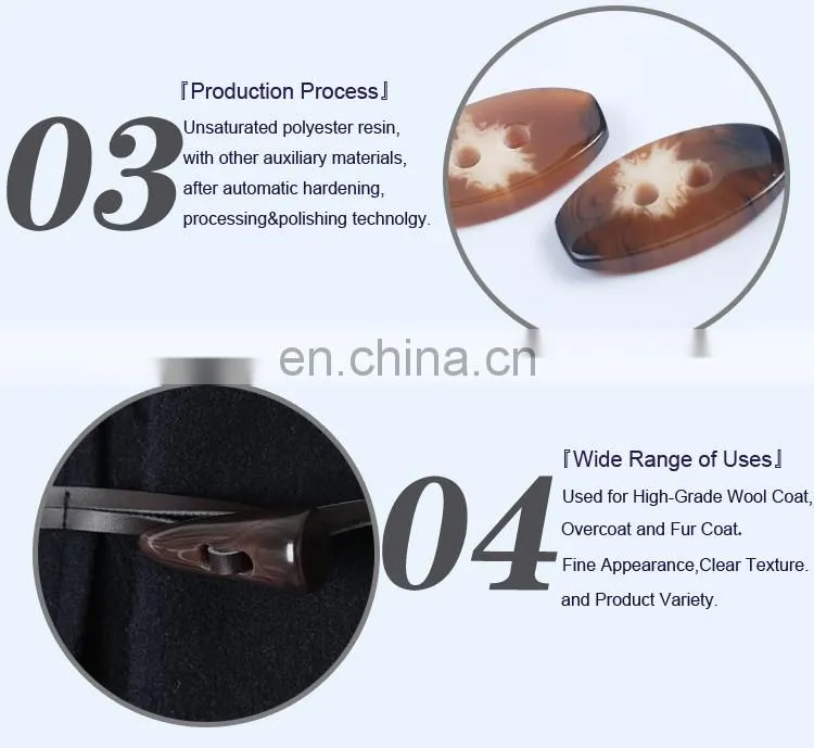 Custom Imitation Horn Resin Button for Coat BP40514
