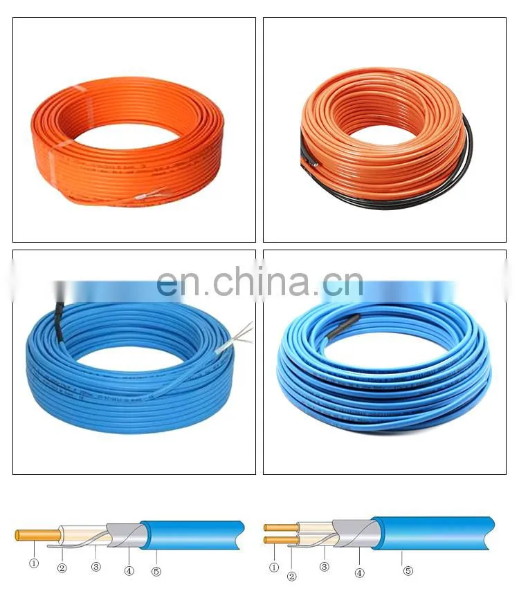 Outdoor Snow Melting Heating Mat With Pvc Outer Jacket material Used In Walkway And Roof De-Icing