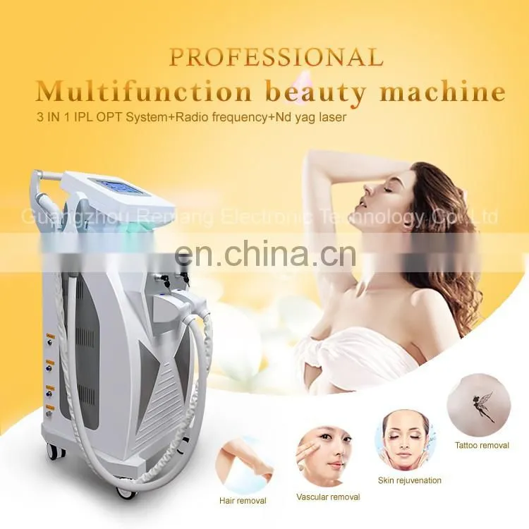 3 in 1 laser hair removal machine/ipl hair removal laser tattoo removal
