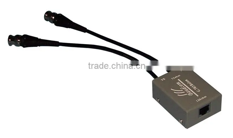 BNC and RJ45 E1 Balun Impedance Converter with Fly Lead