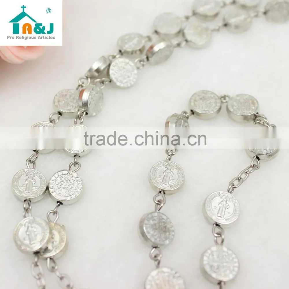 St. Benedict metal beads rosary