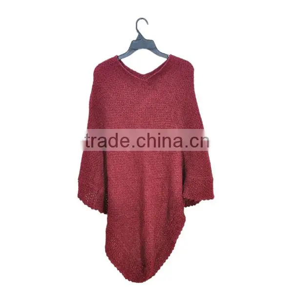 wholesale women crochet kint poncho pattern