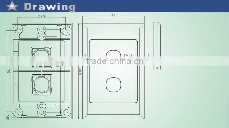 Australia 2Port fiber wall outlet