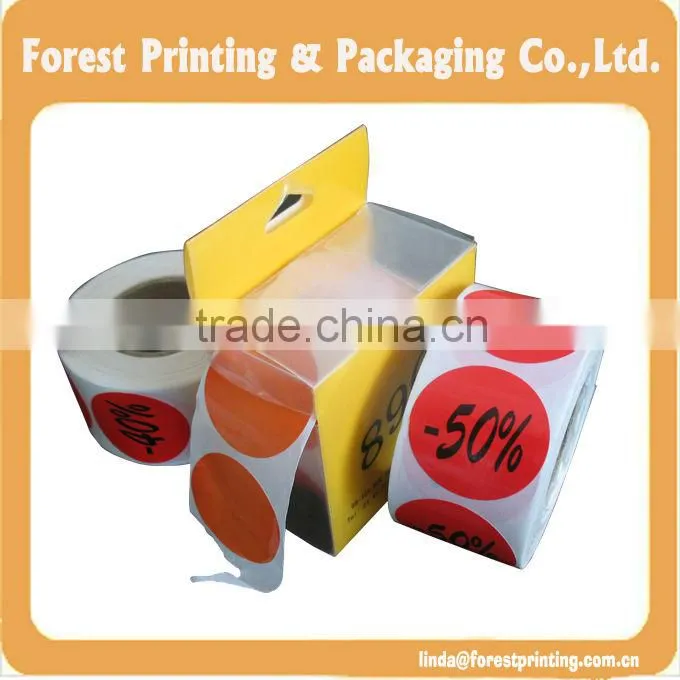 Premium quality price label holder strip label printing for self adhesive label