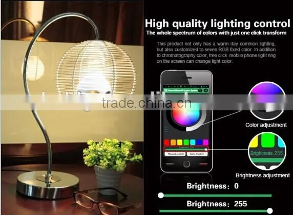 Bluetooth speaker led water fountain speaker with 40watt light bulb for home use