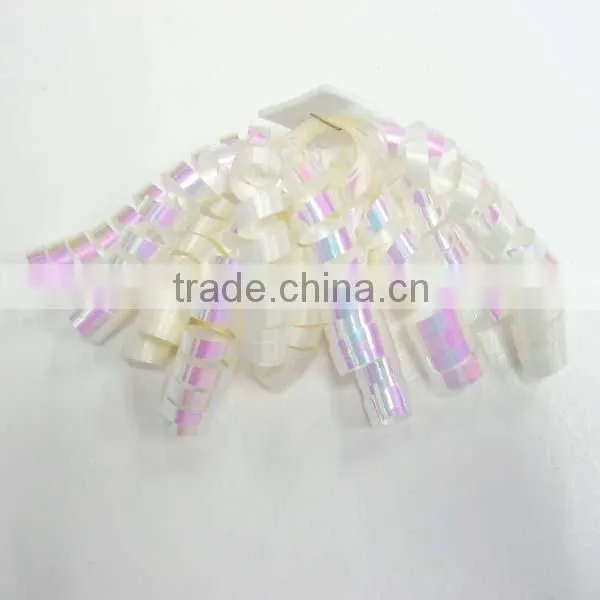 Solid Gross Printed Transparent Multi-colors Poly Curly Bows/Poly Ribbon Gift Wrapping Bows/Decoration Ribbons