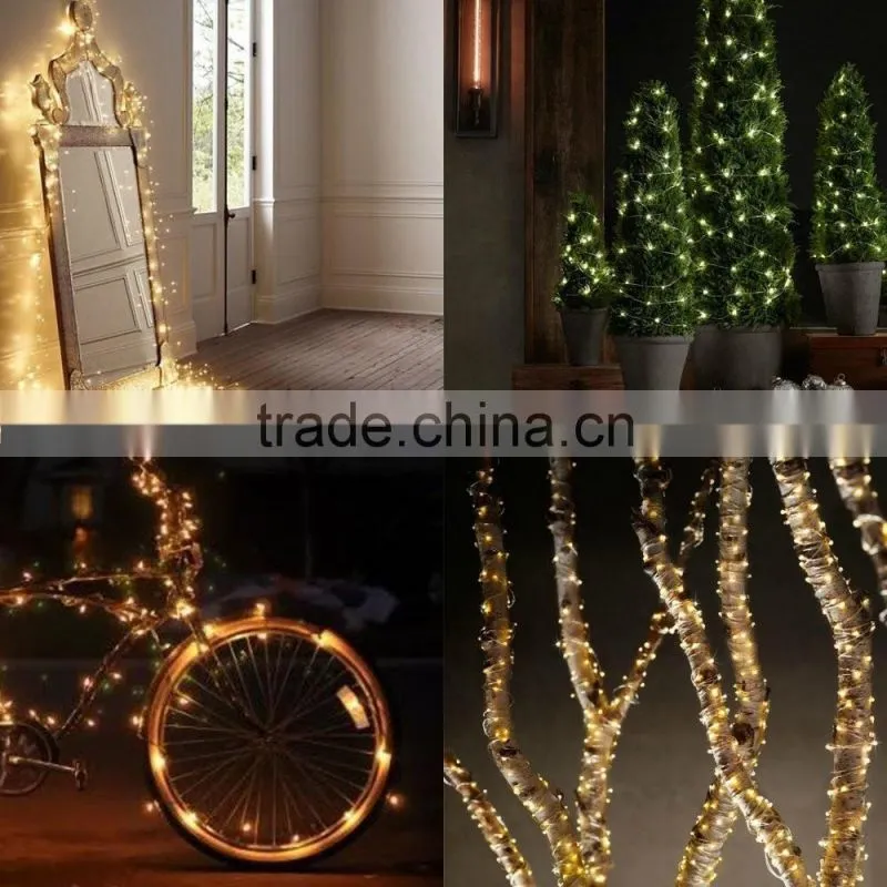 20w 10m Dimmable Led String copper wire lights 12v with rf controller