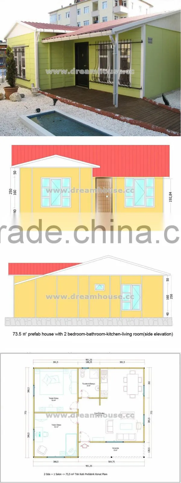 Cheap EPS sandwich panels prefab house/well designed Prefabricated house