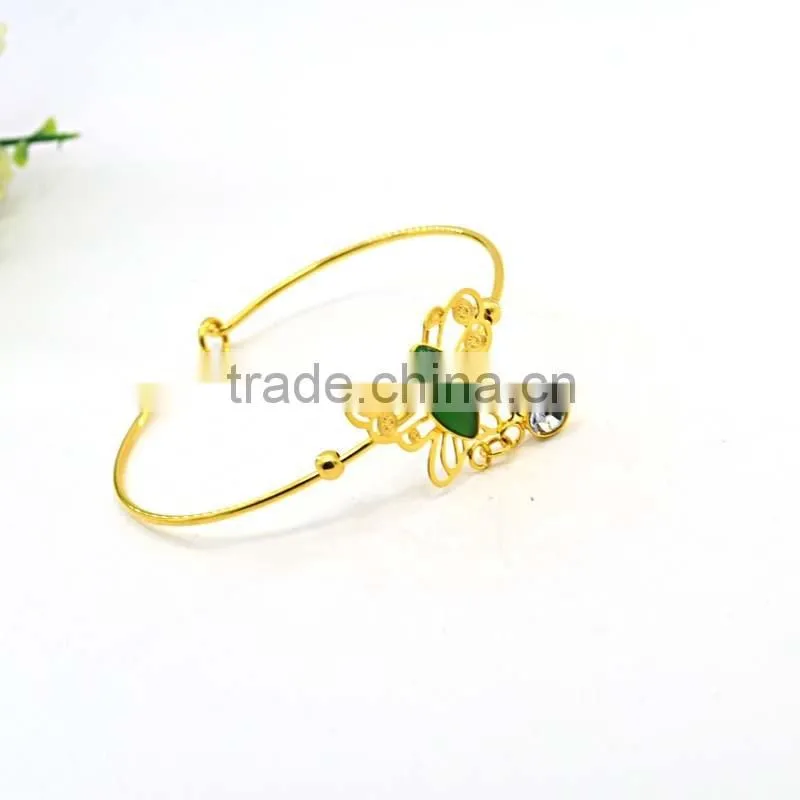 new fashion girls tops jewelry gold models bracelet metal butterfly charms bracelet