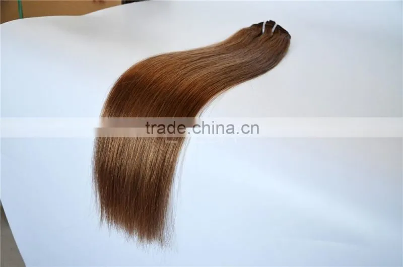 Double drawn dark brown hair weave color #4