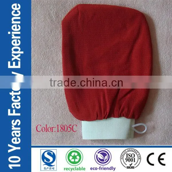 Red color kessa morocco hammam scrub mitt(normal coarse)
