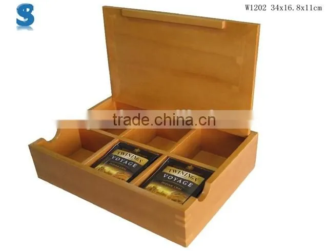 Custom Made Branded Wooden Tea Bags Packaging Box Design W1202